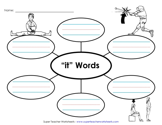 Word Web (-it) Word Families Worksheet