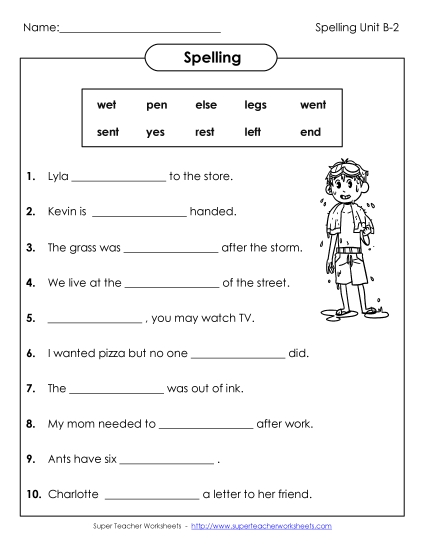 2nd Grade Spelling (Level B) Free Printable Worksheet 2nd Grade Spelling (Level B) Free Printable Worksheet