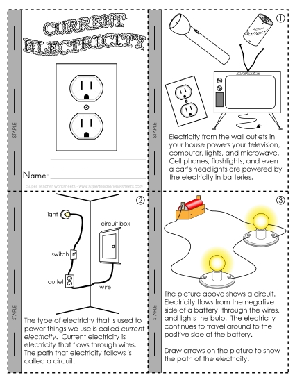Current Electricity Mini-Book Worksheet