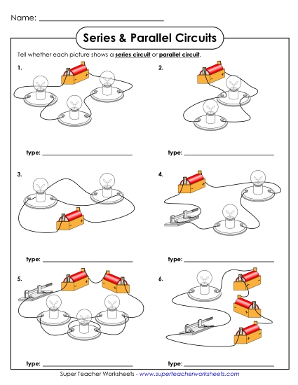 Series and Parallel Circuits 2 Electricity Worksheet