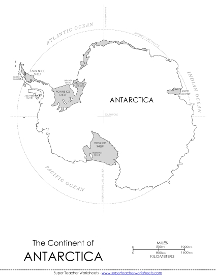 Antarctica Map Maps Worksheet