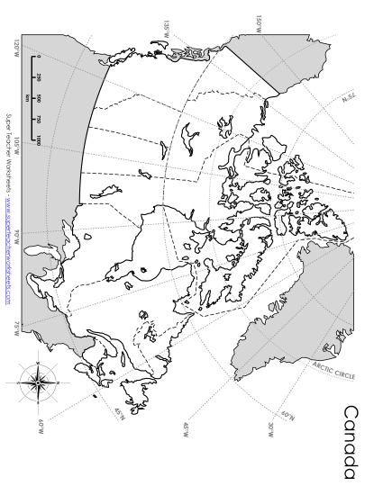 Canada - Latitude and Longitude Blank Worksheet