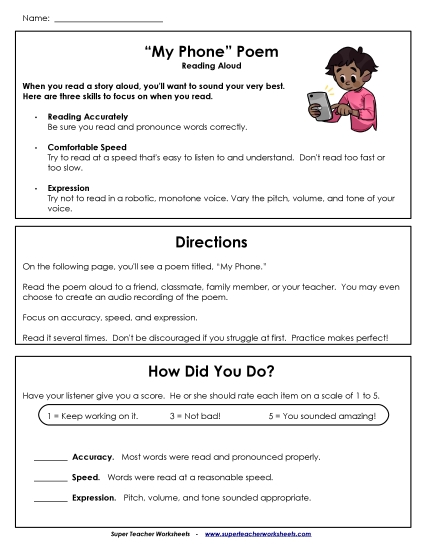 Read Aloud Practice:<br>\