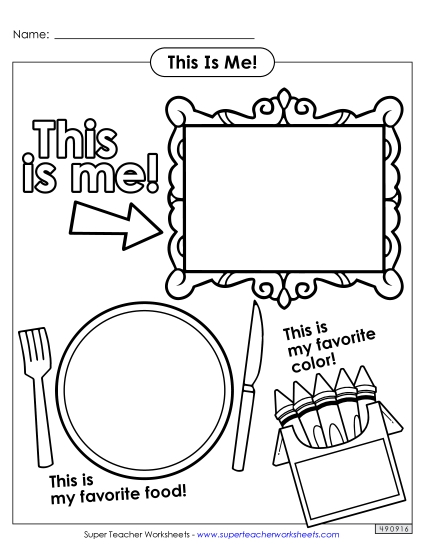 This Is Me Drawing Activity  Backtoschool Worksheet